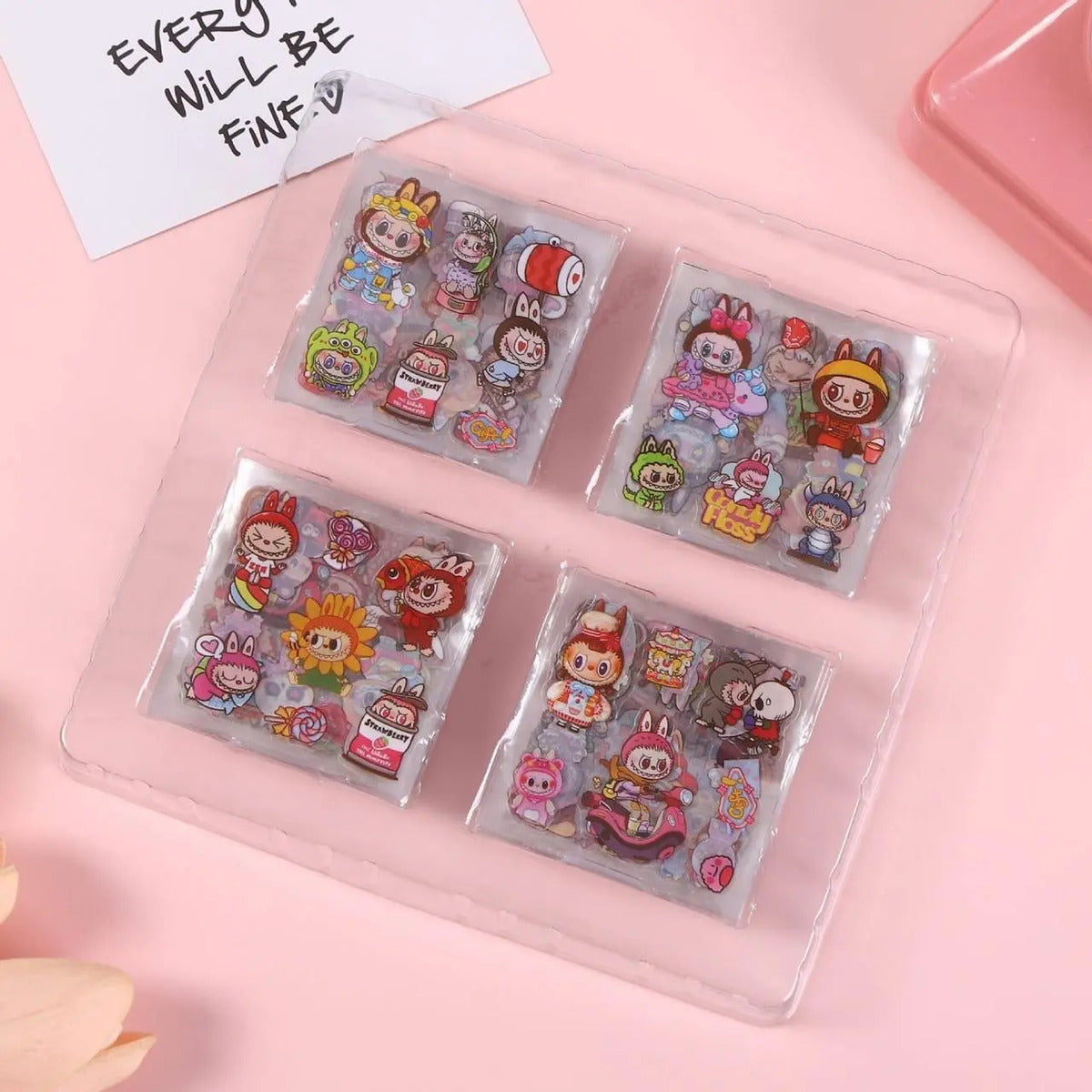 Pack Labubu Papelería Kawaii - Libreta + Stickers Escolar