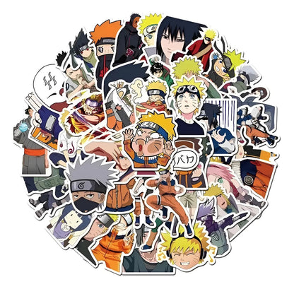 Set 50 Stickers Naruto Shippuden Anime Decorativo