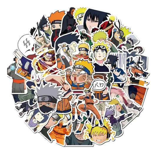 Set 50 Stickers Naruto Shippuden Anime Decorativo
