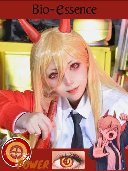 Lentes De Contacto Power Cosplay Anime Chainsaw Man
