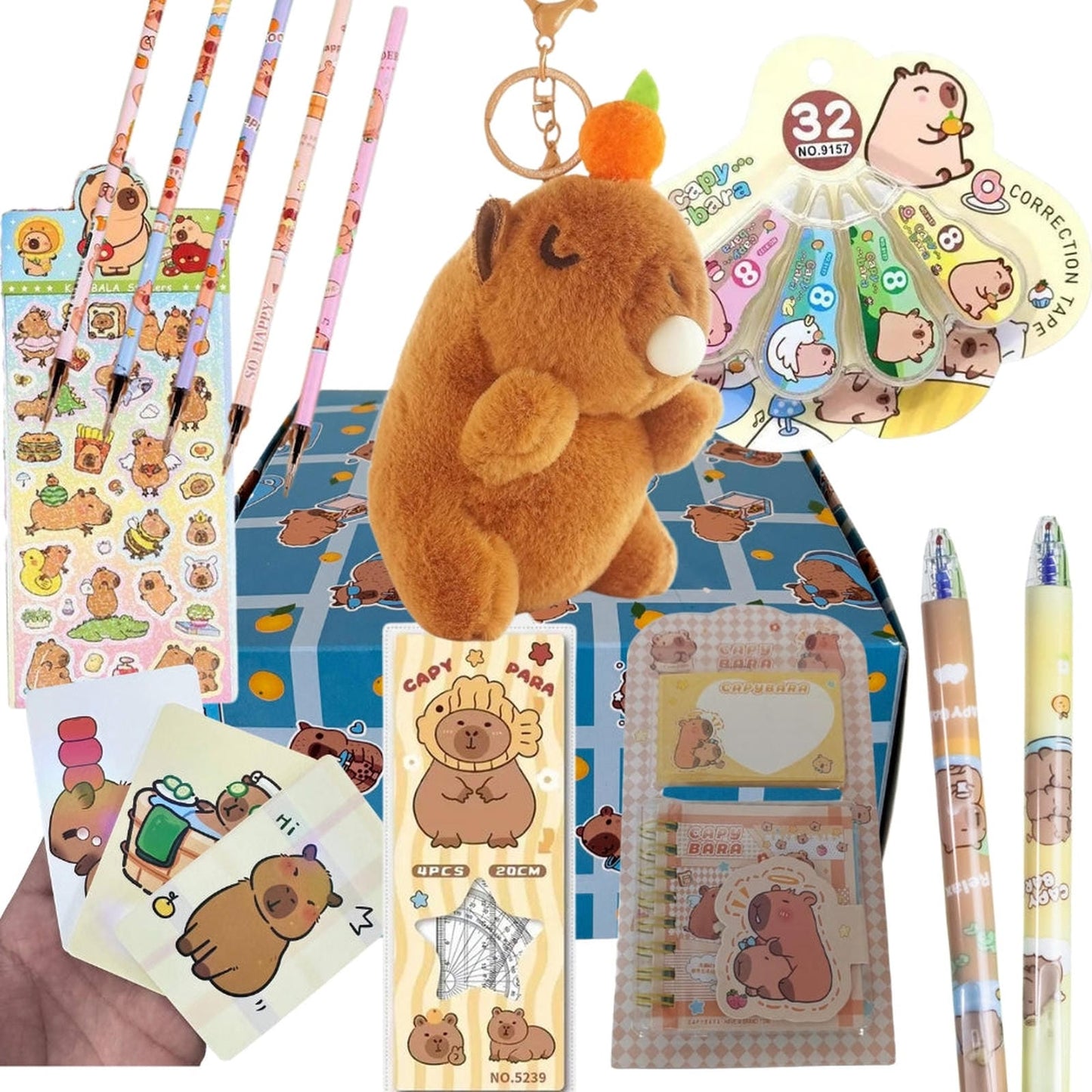 Caja Sorpresa Capybara Carpincho Kawaii Peluche Libreta Cute