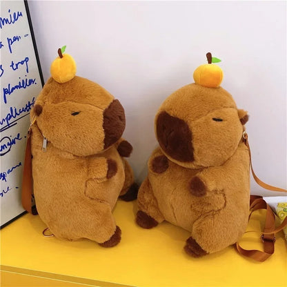 Mochila Peluche Capibara Kawaii Capybara Ideal Para Niños