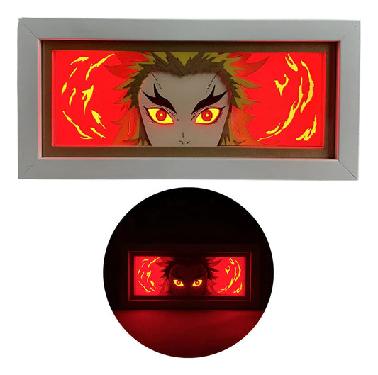 Lámpara Led Kiojuro Rengoku Anime Demon Slayer A Pilas Y Usb