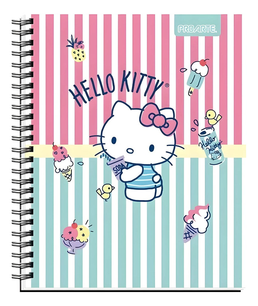 Pack 5 Cuadernos Hello Kitty Universitario Proarte 100h 7mm