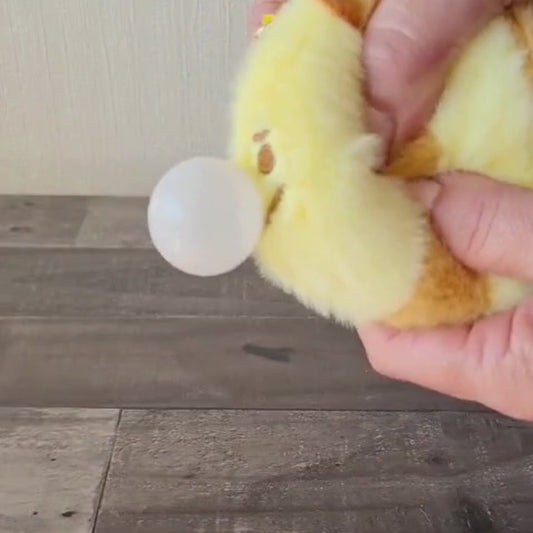 Llavero Peluche Abeja Kawaii Nariz Inflable Antiestrés